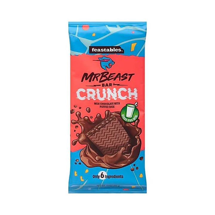 MrBeast Bar Crunch Milk Chocolate With Puffed Rice