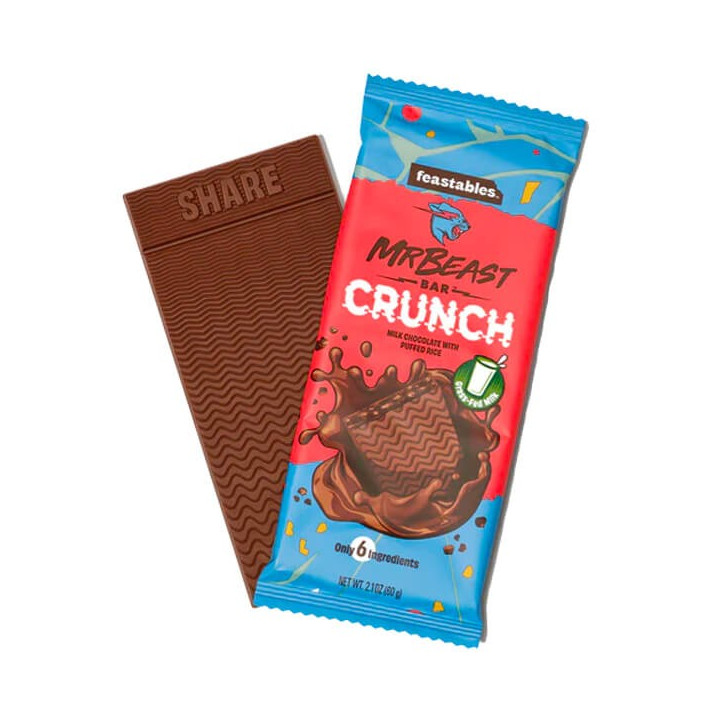 MrBeast Bar Crunch Milk Chocolate With Puffed Rice