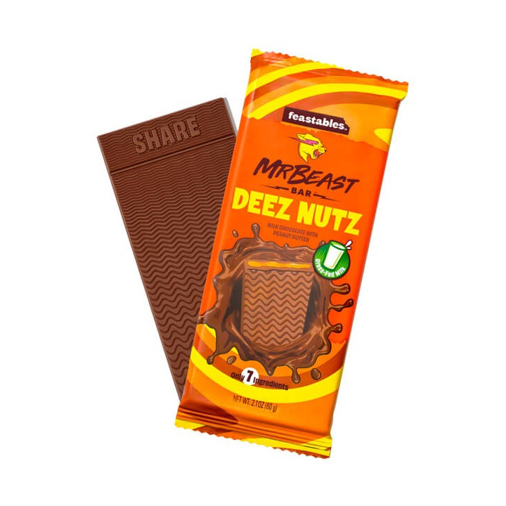 MrBeast Bar Deez Nutz Milk Chocolate With Peanut Butter
