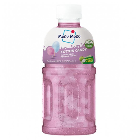 Mogu Mogu Cotton Candy Flavored Drink with Nata de Coco