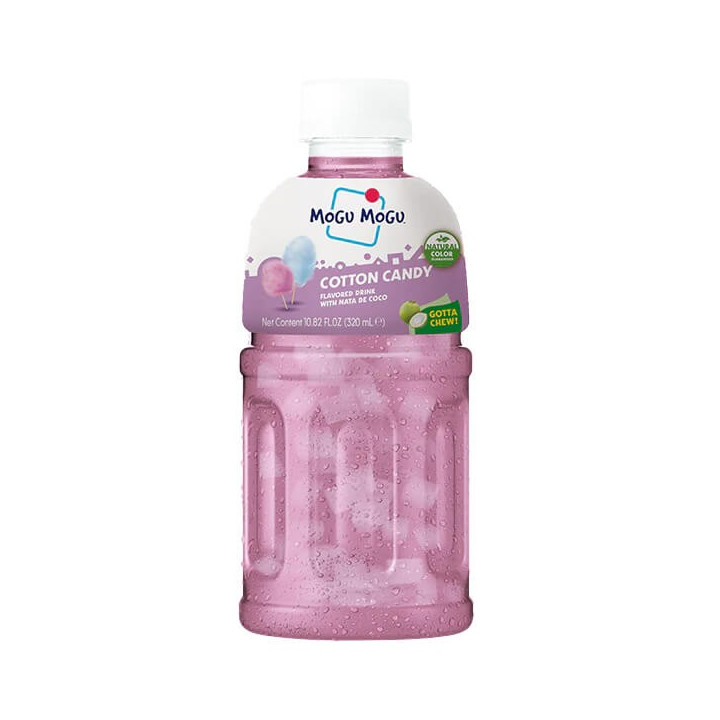 Mogu Mogu Cotton Candy Flavored Drink with Nata de Coco