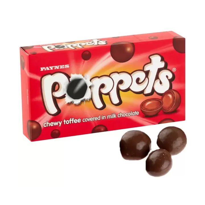Poppets Chewy Toffee Covered in Milk Chocolate