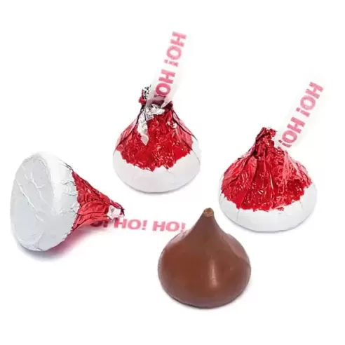 HERSHEY'S KISSES Santa Hat Foils Milk Chocolate