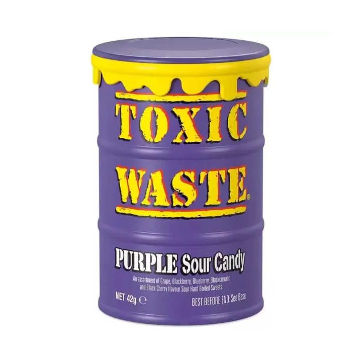 Toxic Waste Purple Sour Candy Drum