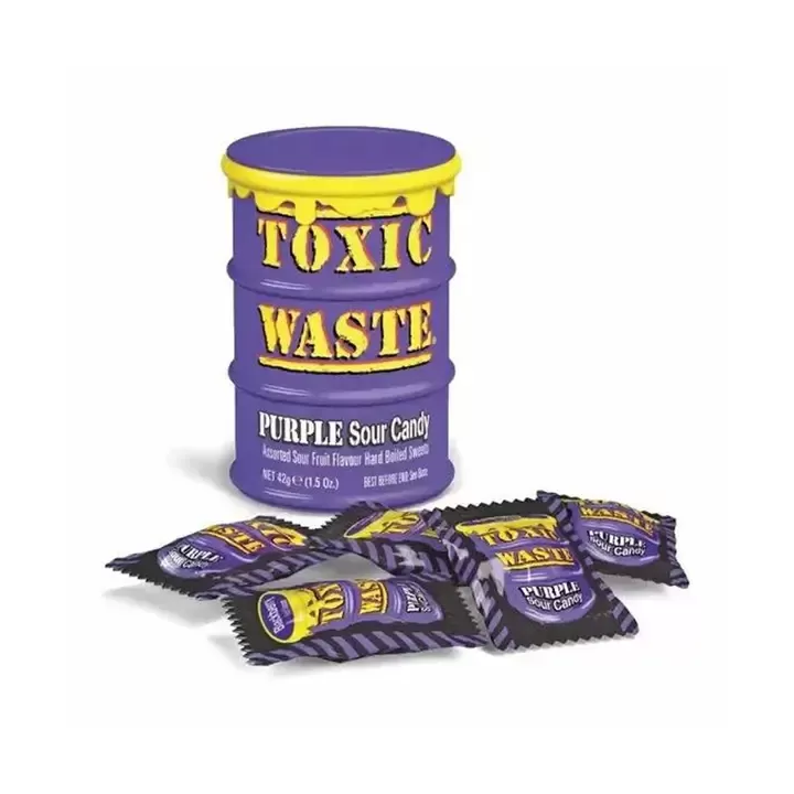 Toxic Waste Purple Sour Candy Drum