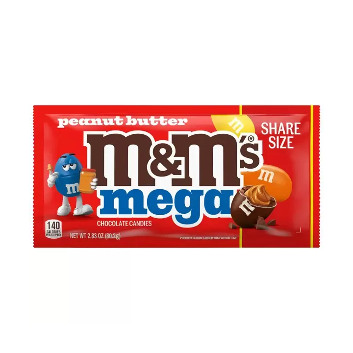 M&M's Mega Peanut Butter Chocolate Candy Share Size
