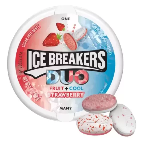 ICE BREAKERS Duo Fruit Strawberry Sugar Free Mints