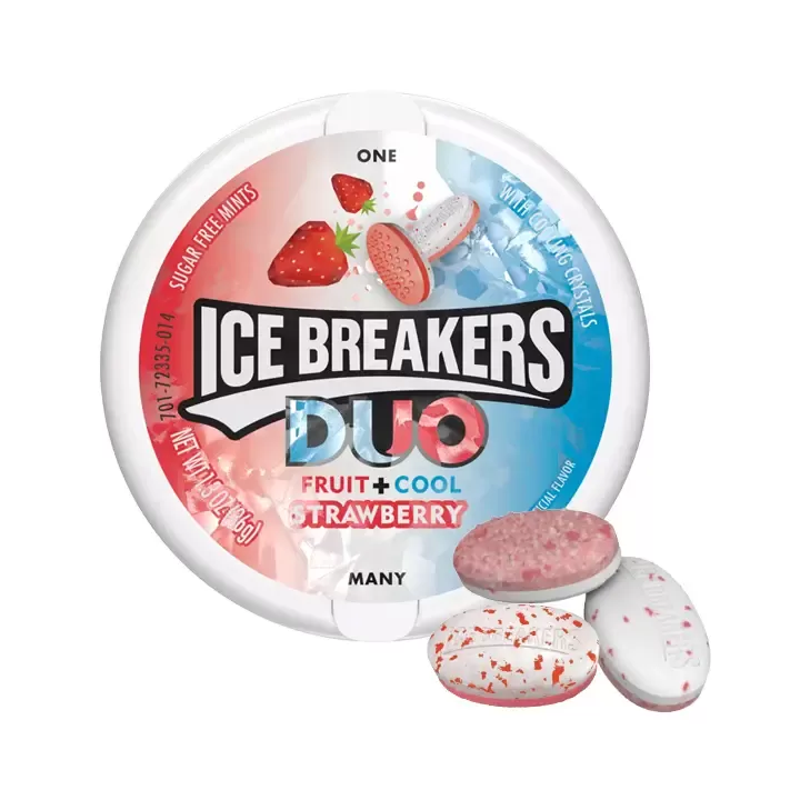 ICE BREAKERS Duo Fruit Strawberry Sugar Free Mints