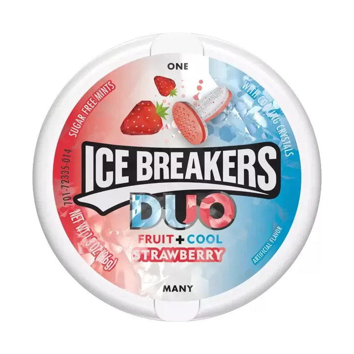 ICE BREAKERS Duo Fruit Strawberry Sugar Free Mints