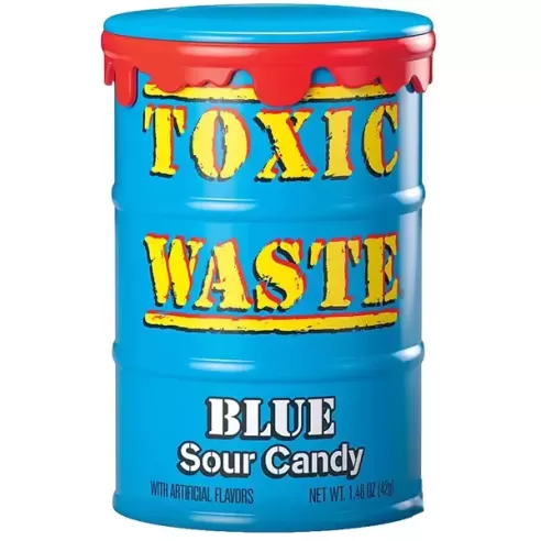 Toxic Waste Blue Sour Candy Drum