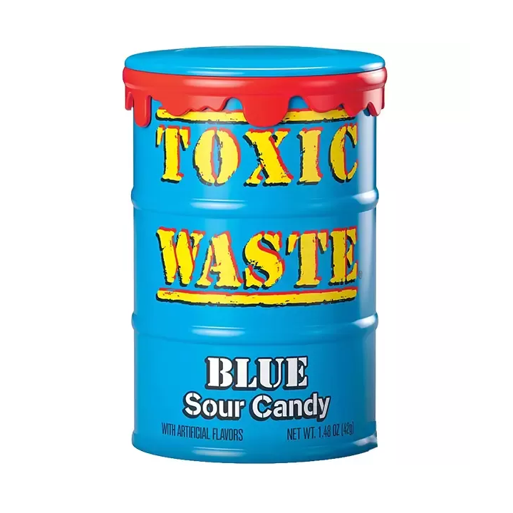 Toxic Waste Blue Sour Candy Drum