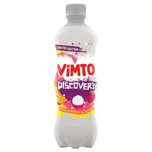 Vimto Discovery Passionfruit & Lychee Carbonated Mixed Fruit Juice