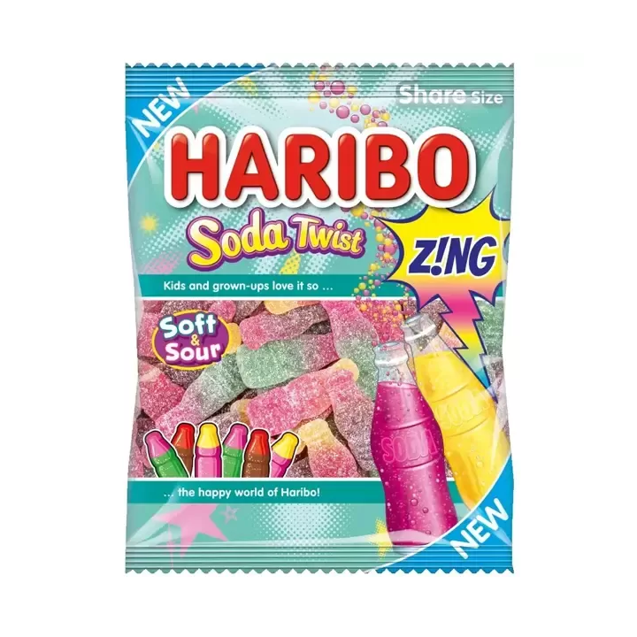 Haribo Soda Twist Zing Bottle Shaped Share Size