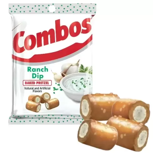 COMBOS Ranch Dip Baked Pretzel Stuffed Snacks