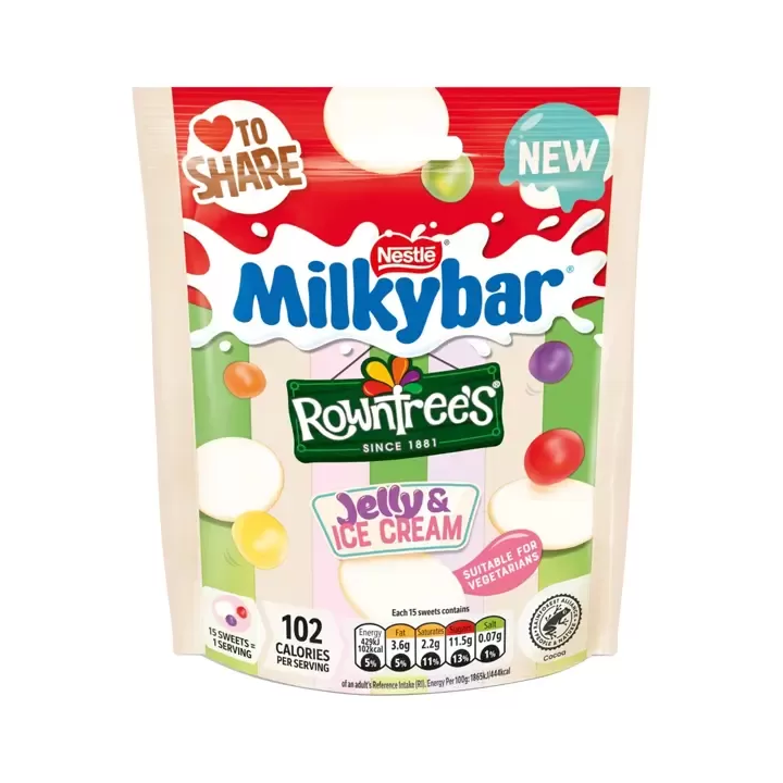 Nestle Milkybar Rowntree's Jelly & Ice Cream Share Bag