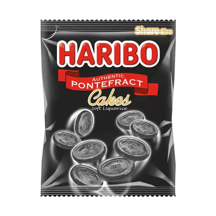 Haribo Pontefract Cakes Soft Liquorice Share Size