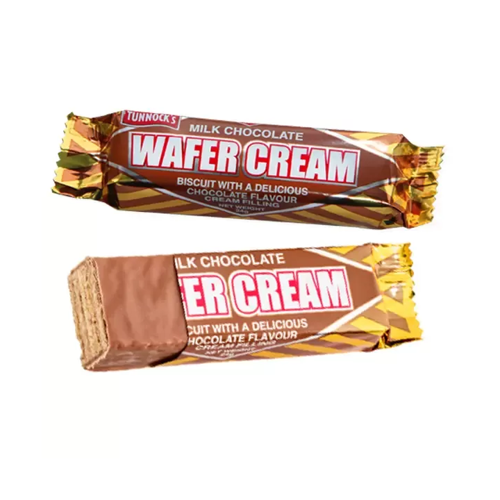Tunnock's Wafer Cream Milk Chocolate Wafer Biscuits