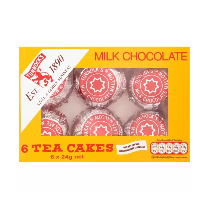 Tunnock's Tea Cakes Marshmallow Biscuit Milk Chocolate