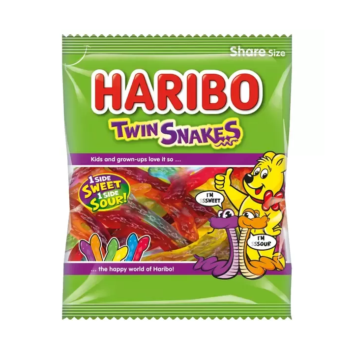 Haribo Twin Snakes Sweet and Sour Share Size