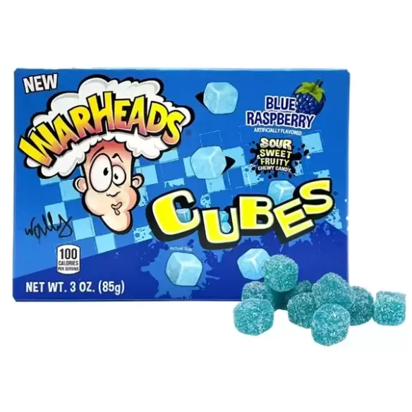 Warheads Cubes Blue Raspberry Candy
