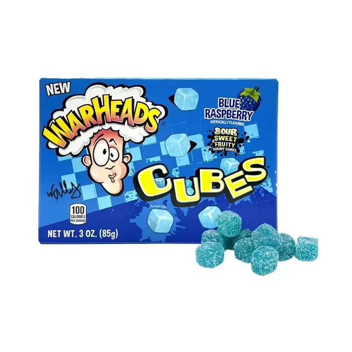 Warheads Cubes Blue Raspberry Candy