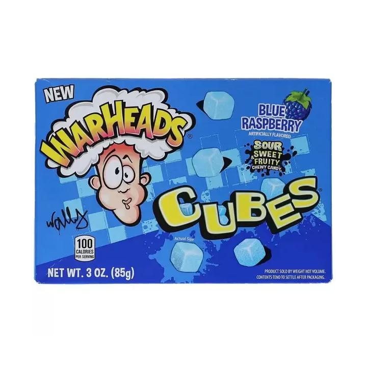 Warheads Cubes Blue Raspberry Candy