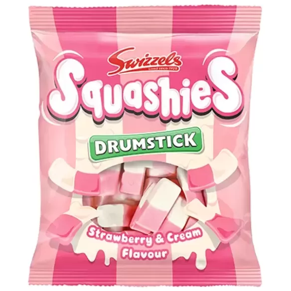Swizzels Drumstick Squashies Strawberry & Cream Flavour