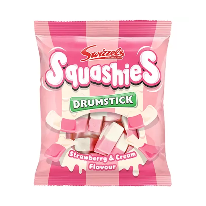Swizzels Drumstick Squashies Strawberry & Cream Flavour