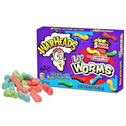 Warheads Lil Worms Fruity Flavors