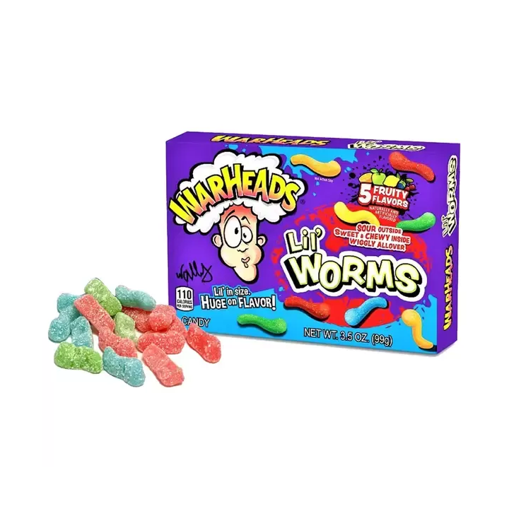 Warheads Lil Worms Fruity Flavors