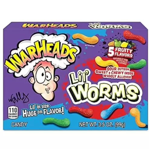 Warheads Lil Worms Fruity Flavors
