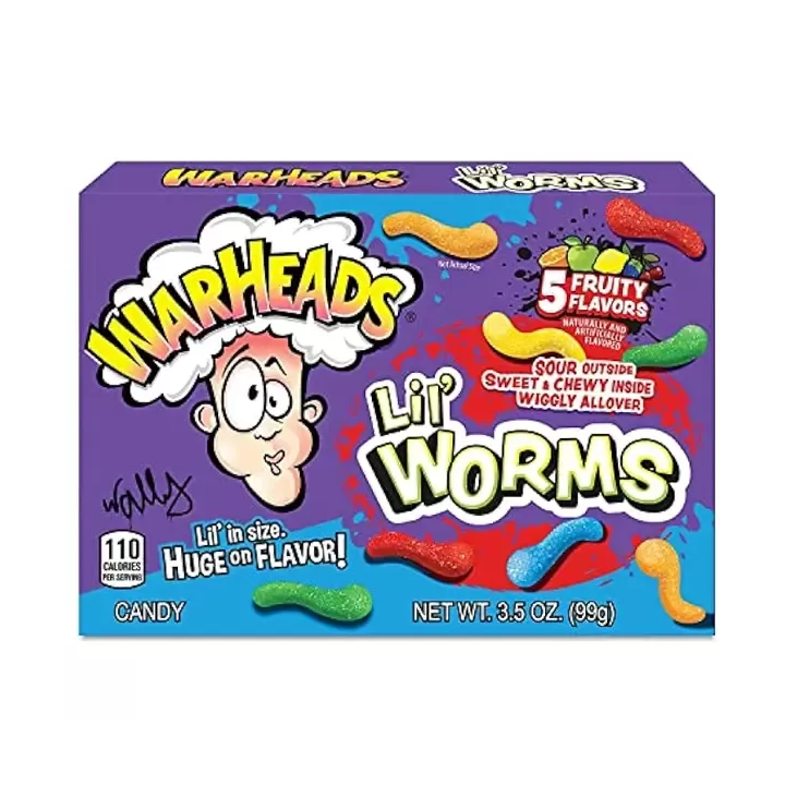 Warheads Lil Worms Fruity Flavors