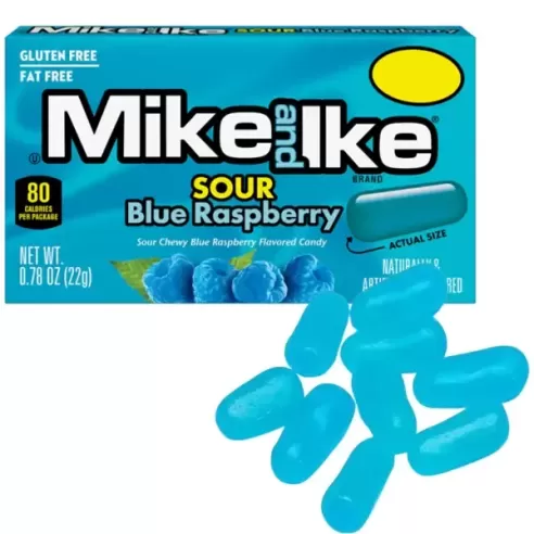 Mike and Ike Sour Blue Raspberry Chewy Candy