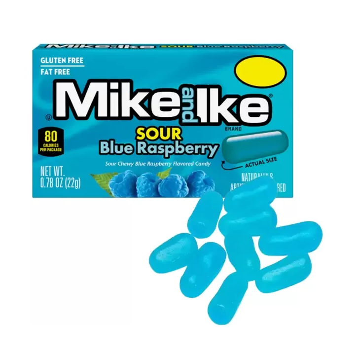 Mike and Ike Sour Blue Raspberry Chewy Candy