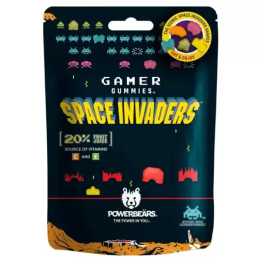 Powerbeärs Gamer Gummies Space Invaders Fruit Juice