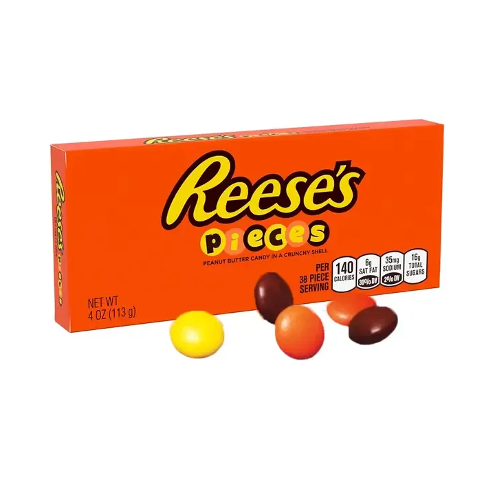REESE'S PIECES Peanut Butter Crunchy Shell Chocolate Candy Box