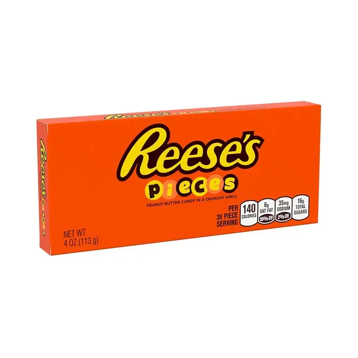 REESE'S PIECES Peanut Butter Crunchy Shell Chocolate Candy Box