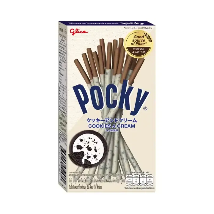 Glico Pocky Cookies and Cream Stick Biscuit