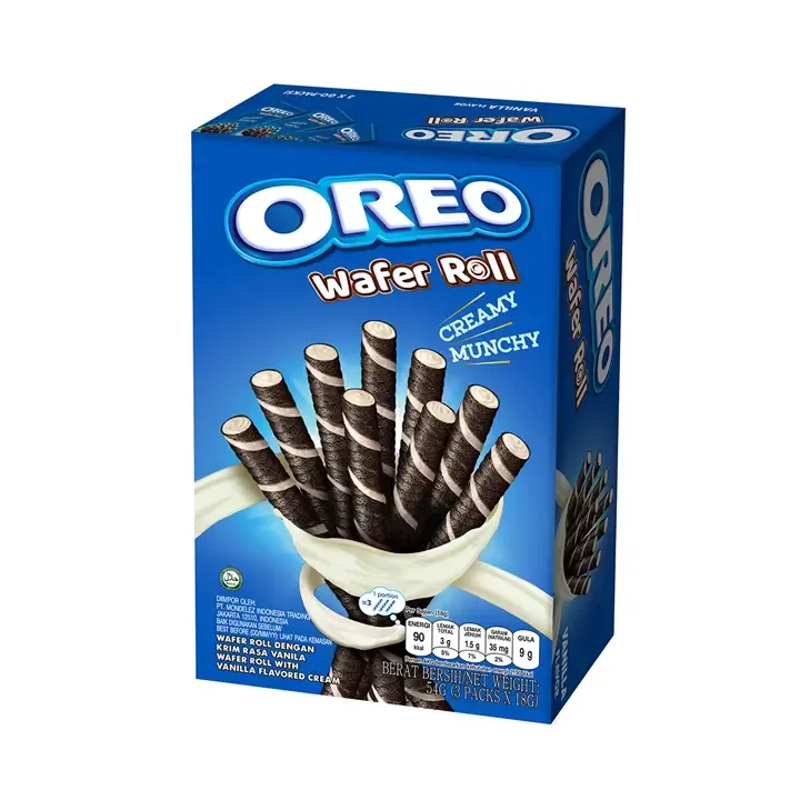 Oreo Wafer Rolls Vanilla Flavored Cream