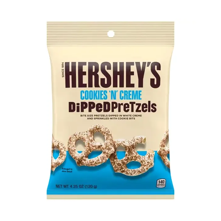 HERSHEY'S Dipped Pretzels Cookies 'N' Creme Snack