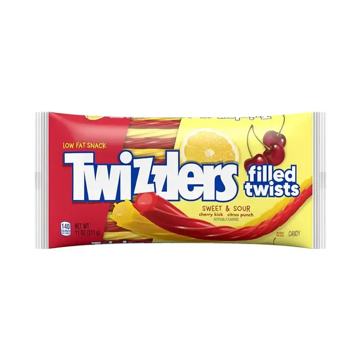 TWIZZLERS Filled Twists Sweet and Sour Candy Bag