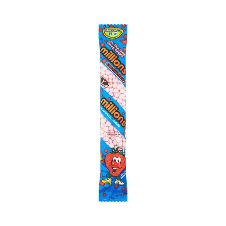 Millions Strawberry Strawberry Flavour Chewy Sweets Candy