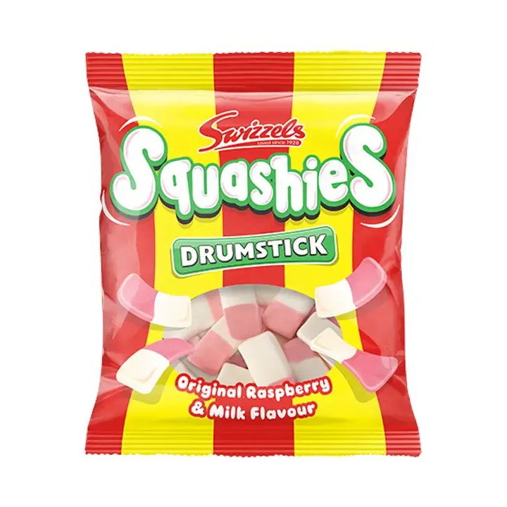 Swizzels Squashies Drumstick Original Raspberry & Milk Flavour