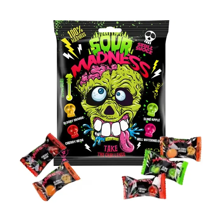 Sour Madness Skull Shock Hard Candy