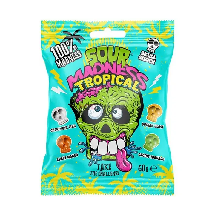 Sour Madness Tropical Skull Shock Hard Candy