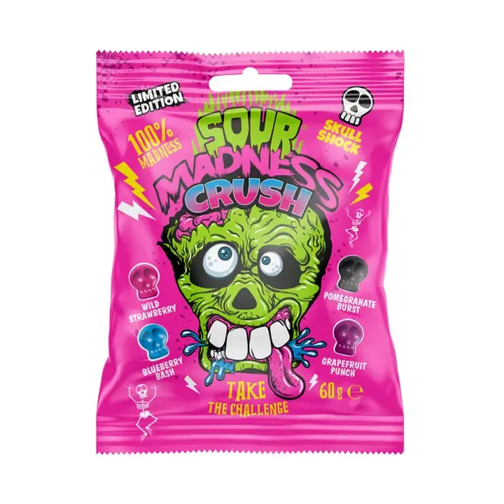 Sour Madness Crush Skull Shock Hard Candy