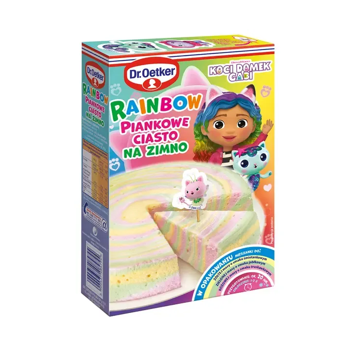 Dr. Oetker Rainbow piankowe ciasto na zimno Gabi Foam Cake