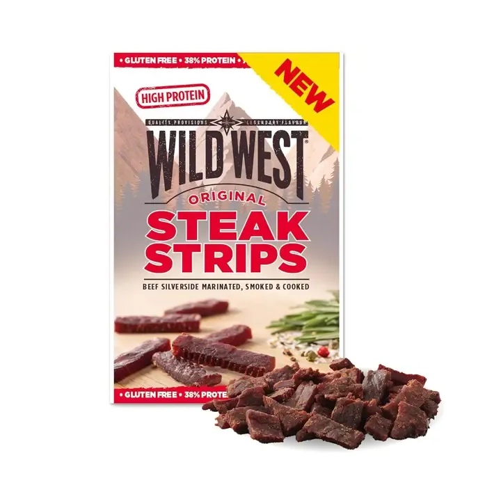 Wild West Original Steak Strips Beef Jerky High Protein