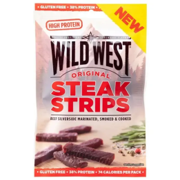 Wild West Original Steak Strips Beef Jerky High Protein