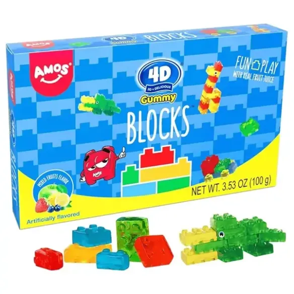Amos 4D Gummy Blocks Candy
